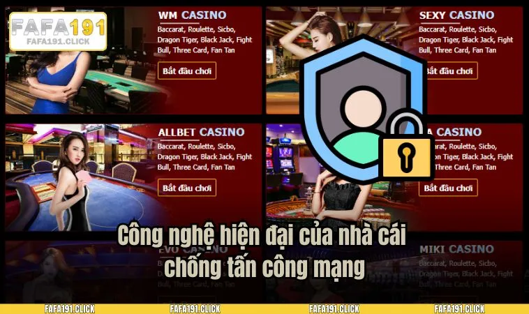 Công nghệ hiện đại của nhà cái chống tấn công mạng