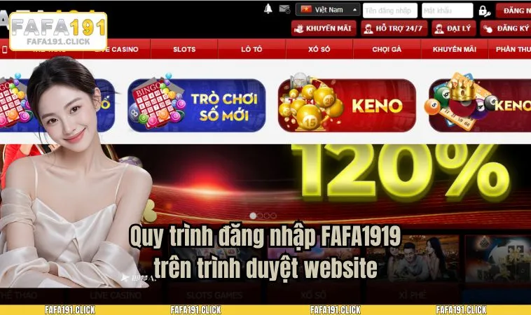 dang nhap fafa191 1 Quy trình đăng nhập FAFA1919 trên trình duyệt website