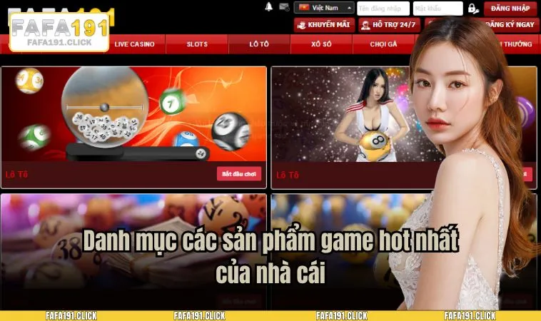 Danh mục các sản phẩm game hot nhất của nhà cái