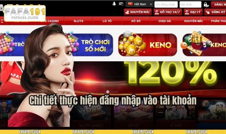 Chi tiết thực hiện đăng nhập vào tài khoản