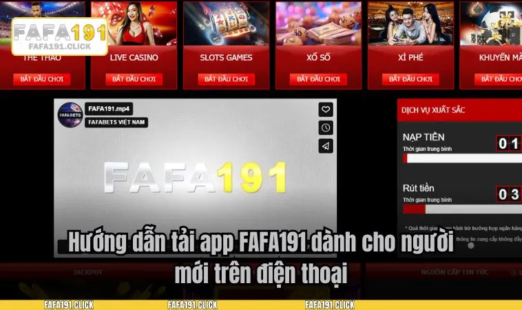 Hướng dẫn tải app FAFA191 dành cho người mới trên điện thoại