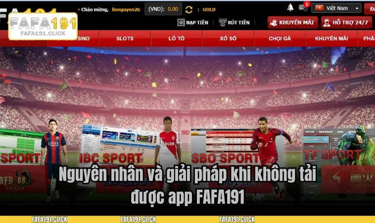 Nguyên nhân và giải pháp khi không tải được app FAFA191